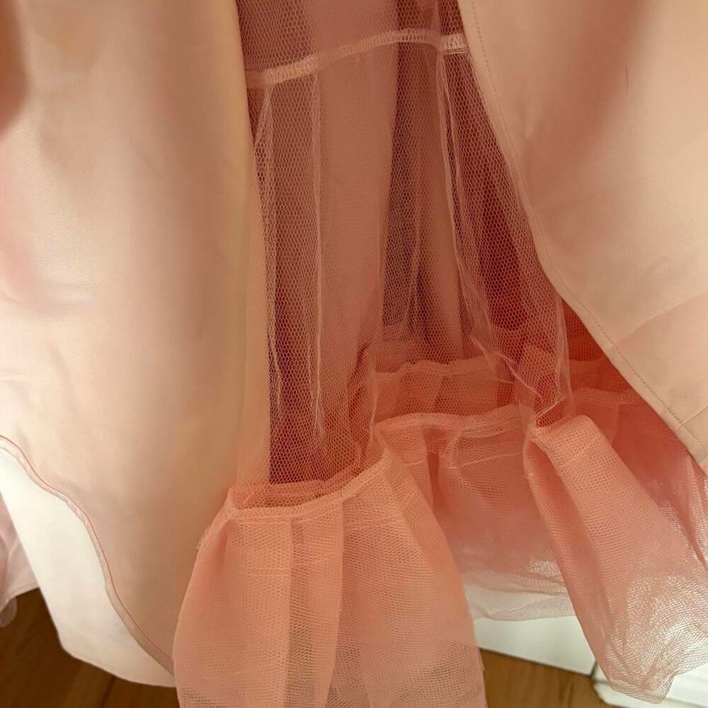 NWT House of CB Mademoiselle Pink Satin Dress with Tulle Skirt Size S Bigger Cup - Picture 3 of 8